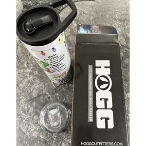 HOGG 20 oz Sublimatable Duo Skinny Tumbler Chilling With My Peeps 2 lids NEW IOB